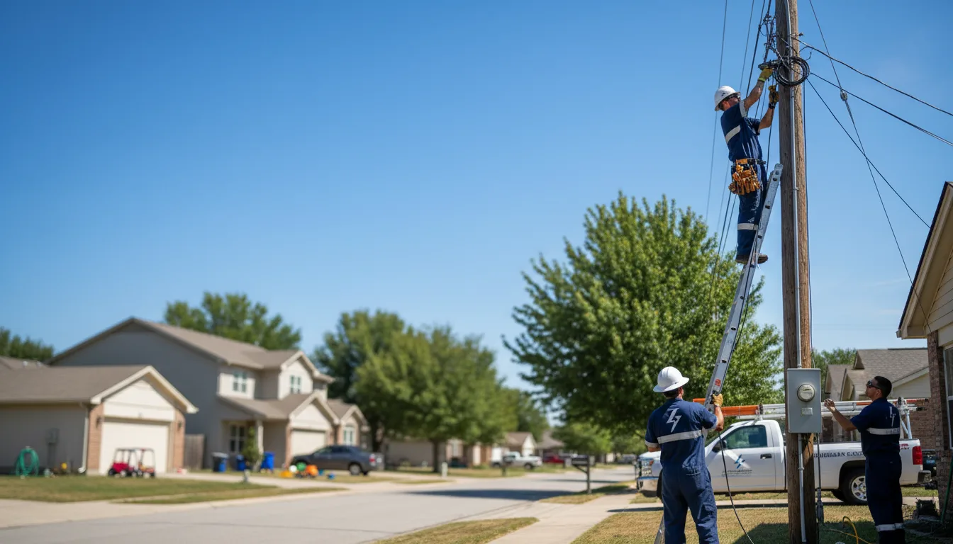 Residential electrician providing installation services in Clear Lake, IA